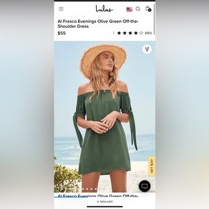 NWT olive green mini dress. XS